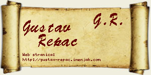 Gustav Repac vizit kartica